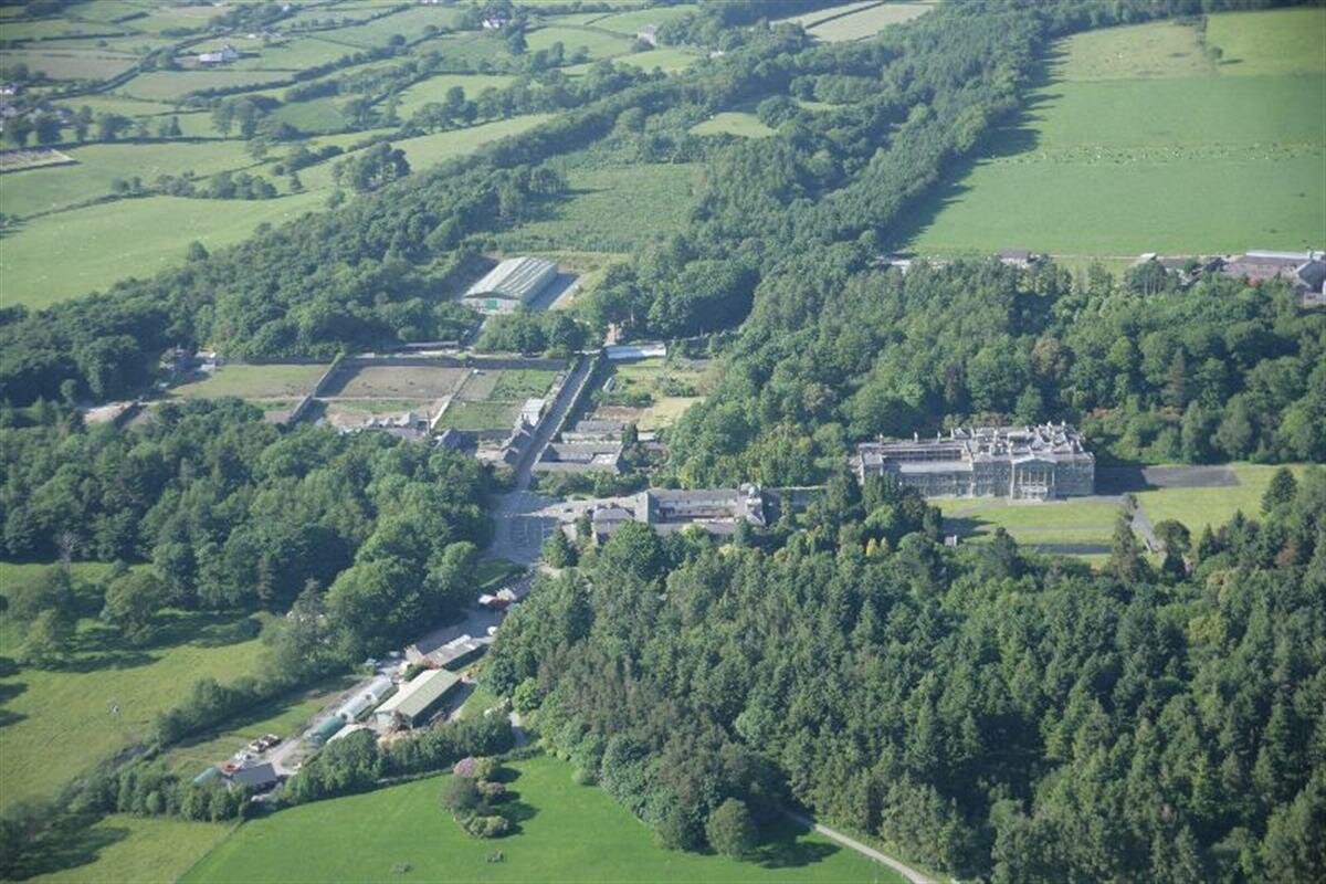 Aerial photo of Glynllifon Estate